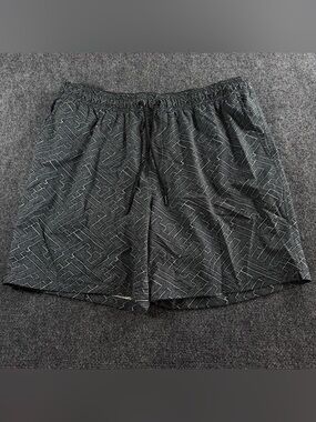 Goodfellow & Co Swim Trunks Mens XL Black White Geometric Maze Pattern Shorts